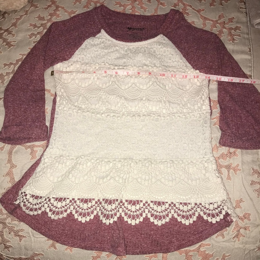 Lace Front Girls top Sz L (14)